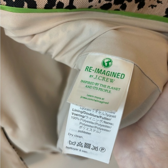 J. Crew Leopard Print Going Out Linen Blend Collarless Blazer - Picture 7 of 8